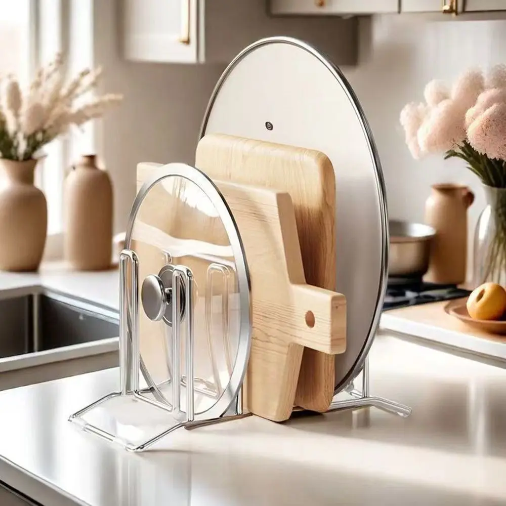 Утолщенная полка для хранения крышки кастрюли из нержавеющей стали, вертикальный влагостойкий держатель разделочной доски, нержавеющий, противоскользящий
Утолщенная полка для хранения крышки кастрюли из нержавеющей стали, вертикальный влагостойкий держатель разделочной доски, нержавеющий, противоскользящий