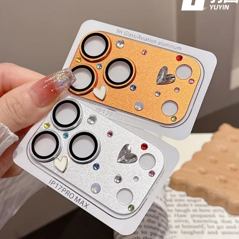 NNBILI Fashion Handmade Sticker Rhinestone Camera Protector For iPhone 17 Pro Max Clear Scratch-proof Lens Glass Tempered Film
NNBILI Fashion Handmade Sticker Rhinestone Camera Protector For iPhone 17 Pro Max Clear Scratch-proof Lens Glass Tempered Film