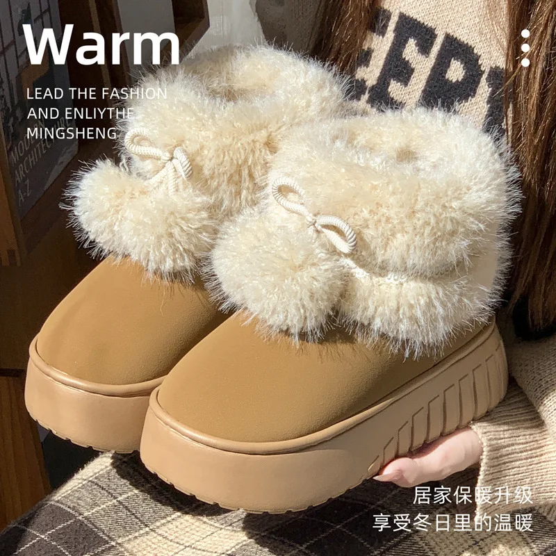 Women Snow Boots 2025 Winter New Women's Fuzzy Ankle Boots Warm Indoor Home Shoes Wearable Outdoor Snow Boots
Women Snow Boots 2025 Winter New Women's Fuzzy Ankle Boots Warm Indoor Home Shoes Wearable Outdoor Snow Boots