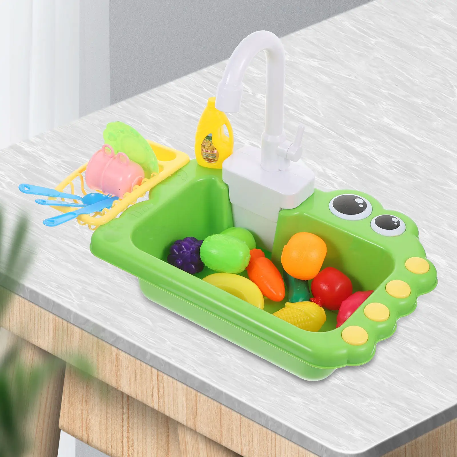 1Set Electric Simulation Dishwasher Kitchen Sink Playset Running Water Pretend Play Educational Role Play Handcraft Development
1Set Electric Simulation Dishwasher Kitchen Sink Playset Running Water Pretend Play Educational Role Play Handcraft Development
