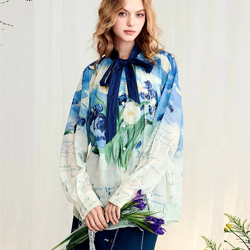 New Women Vintage Print Blouses Long Lantern Sleeve Tassels Embroidery Shirt Casual Loose Graceful Ins Tunic Shirts Blouse NZ102
New Women Vintage Print Blouses Long Lantern Sleeve Tassels Embroidery Shirt Casual Loose Graceful Ins Tunic Shirts Blouse NZ102