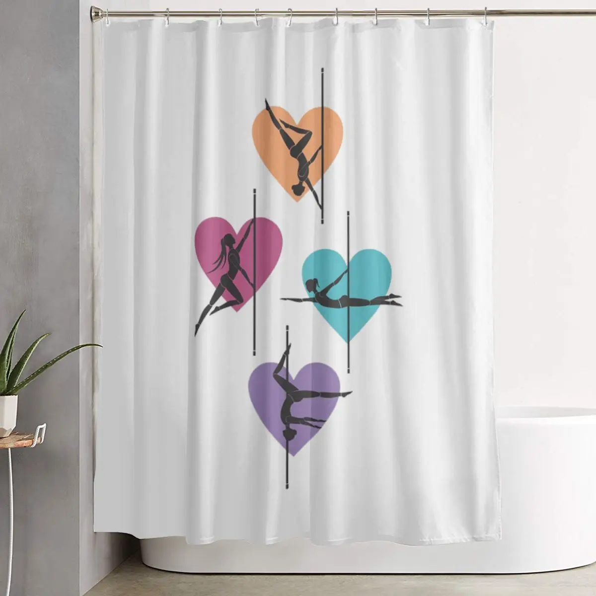 Pole Dance Shower Curtain Bathroom Polyester Waterproof Bath Curtains with Hooks
Pole Dance Shower Curtain Bathroom Polyester Waterproof Bath Curtains with Hooks