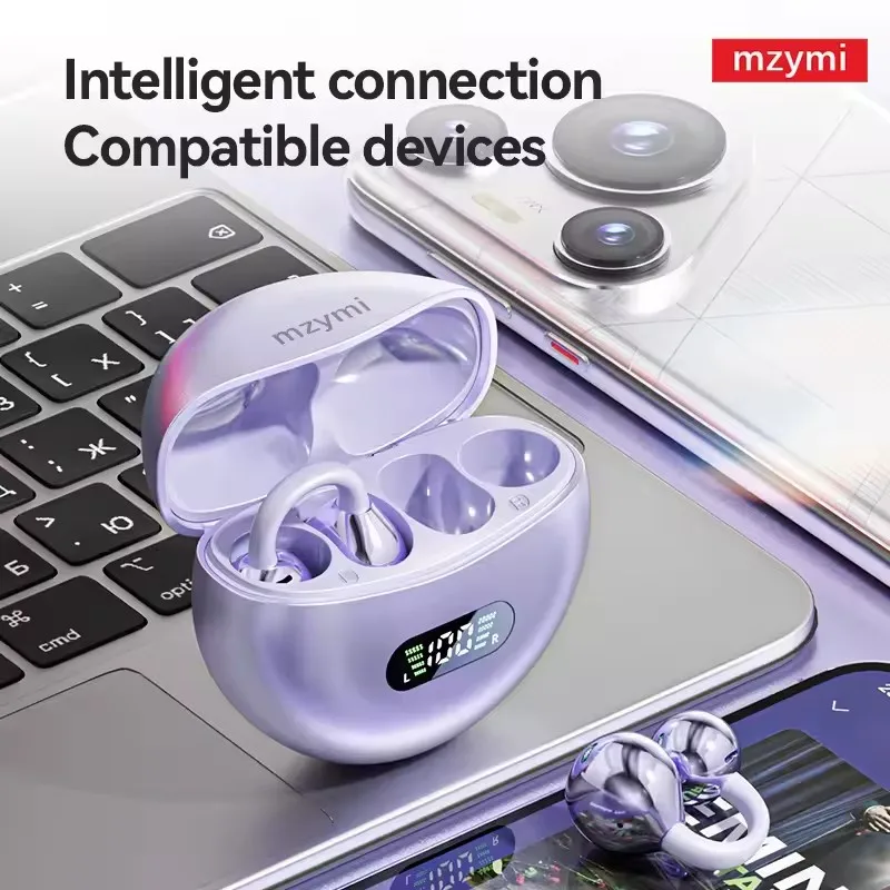 Mzymi M79 Bone Conduction Headphones Wireless Earbuds Bluetooth5.4 Noise Reduction Earphones LED Display Headset for Android IOS
Mzymi M79 Bone Conduction Headphones Wireless Earbuds Bluetooth5.4 Noise Reduction Earphones LED Display Headset for Android IOS