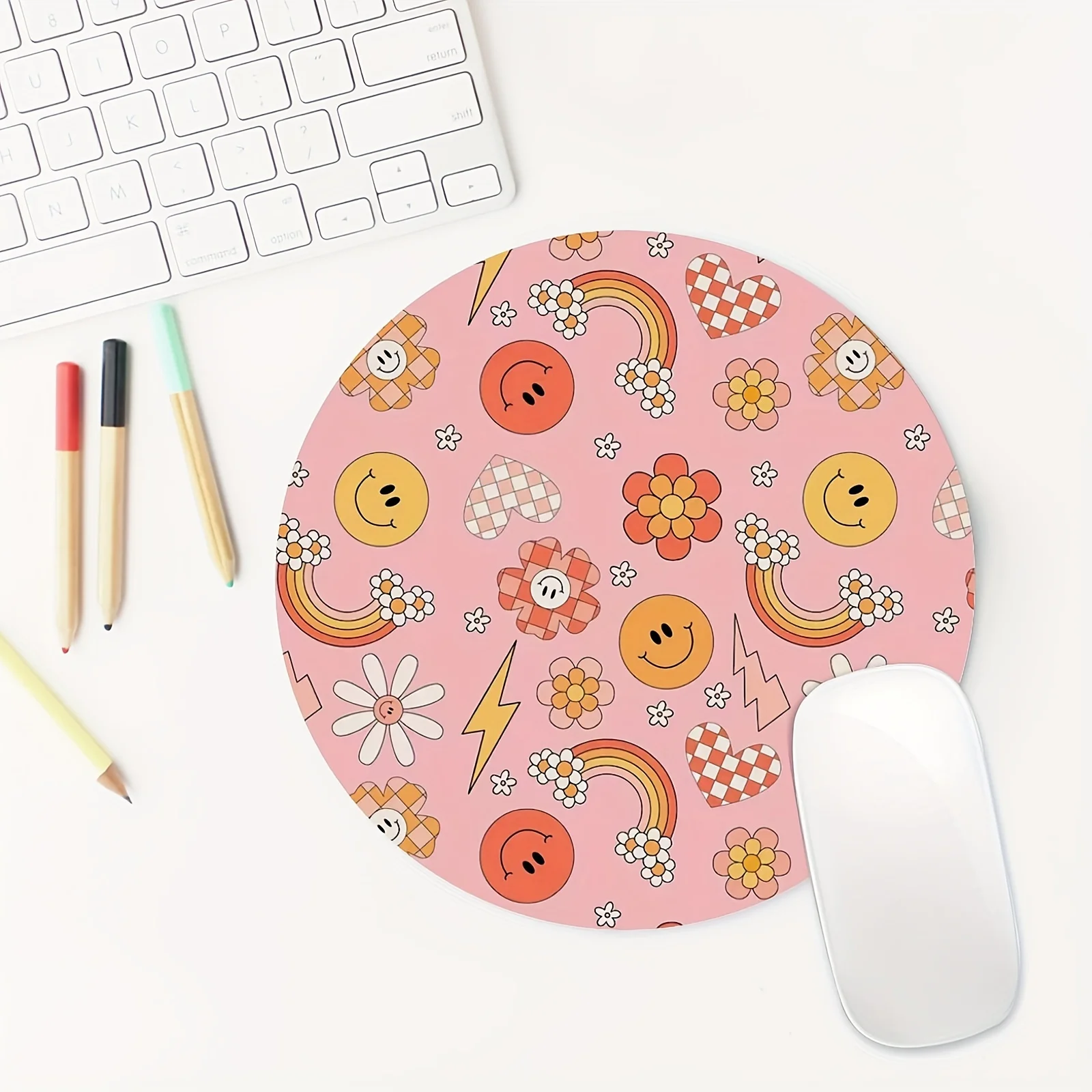 Cute Y2K Smiley Pattern Desk Pad Laptop Office Mat Small Mouse Pad Rubber Anti-Slip Edge Locking Gaming Mats PC Accessories
Cute Y2K Smiley Pattern Desk Pad Laptop Office Mat Small Mouse Pad Rubber Anti-Slip Edge Locking Gaming Mats PC Accessories