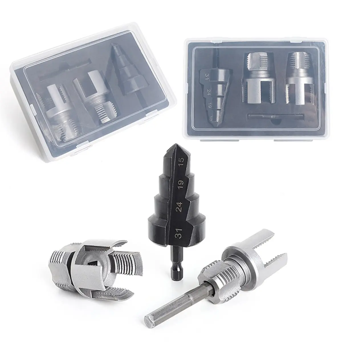 AA91 1/2 3/4 PPR/PVC Water Pipe Threader Internal External Threading Triple-Flute Counterbore Drill Bit Plastic Pipe Threader
AA91 1/2 3/4 PPR/PVC Water Pipe Threader Internal External Threading Triple-Flute Counterbore Drill Bit Plastic Pipe Threader