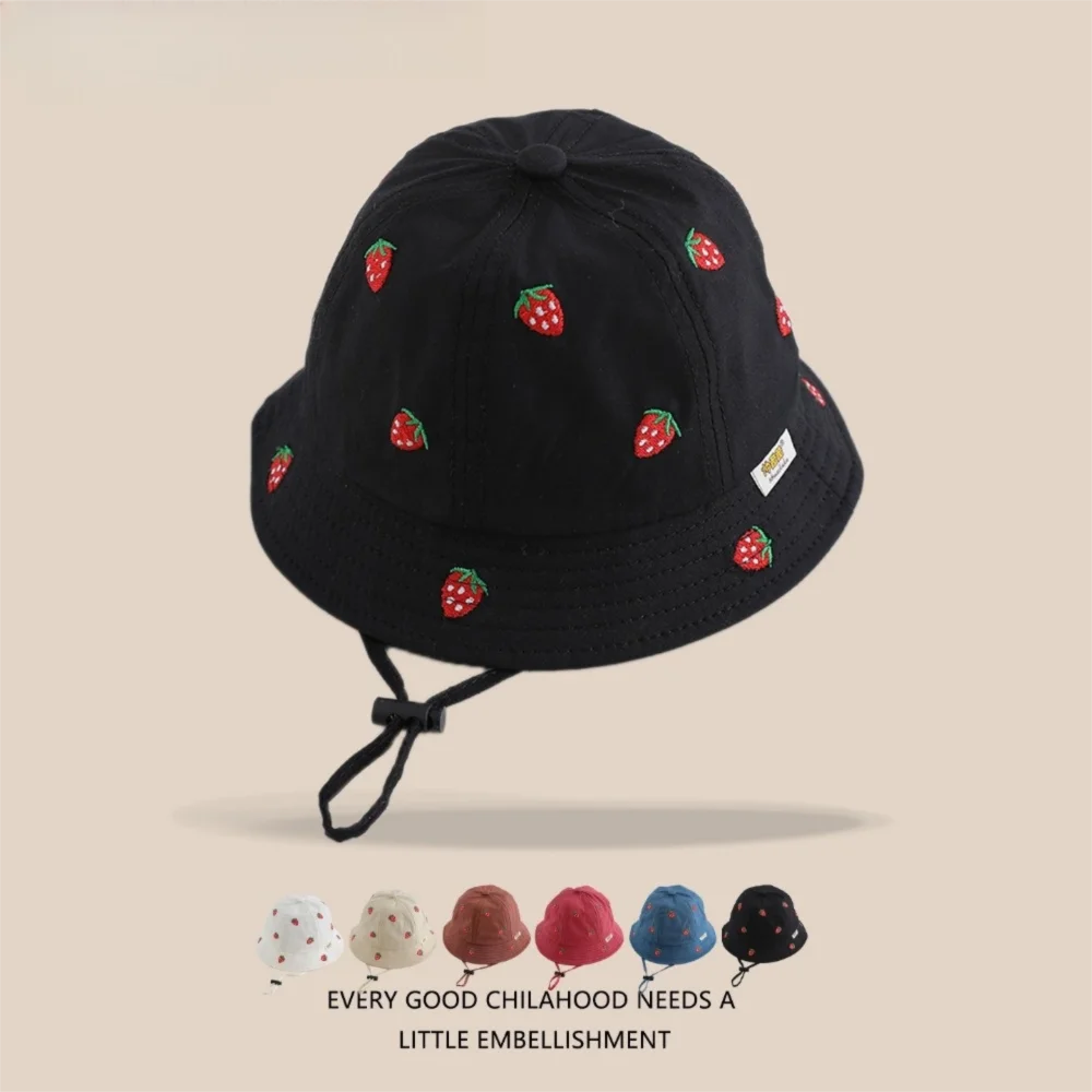 Sweet Strawberry Embroidered Baby Girls Hat Thin Sun Protection Kids Fisherman Hat Sun Hat Children
Sweet Strawberry Embroidered Baby Girls Hat Thin Sun Protection Kids Fisherman Hat Sun Hat Children