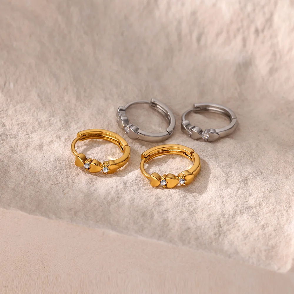 Stainless Steel Heart Hoop Earrings for Women Gold Color Wedding Earring Aesthetic Trendy Jewelry Accessories Christmas Gift
Stainless Steel Heart Hoop Earrings for Women Gold Color Wedding Earring Aesthetic Trendy Jewelry Accessories Christmas Gift