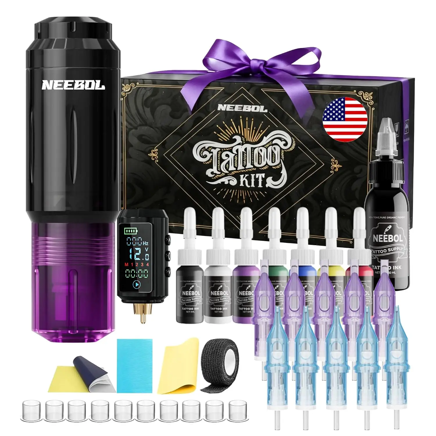 Wireless Tattoo Kit for Beginners – 1600mAh Battery, Pen Machine, 10 Needles, Ink & Practice Skin
Wireless Tattoo Kit for Beginners – 1600mAh Battery, Pen Machine, 10 Needles, Ink & Practice Skin