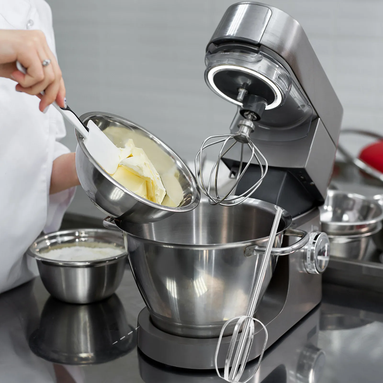 Handheld Electric Mixer with Extended Stirring Rod for Batters Ice Cream Sauces Deep Mixing Kitchen Tool Whisk Attachment
Handheld Electric Mixer with Extended Stirring Rod for Batters Ice Cream Sauces Deep Mixing Kitchen Tool Whisk Attachment