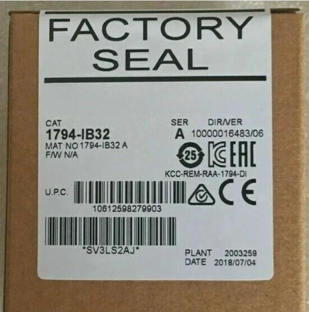 Brand New Input module, 1794-IB32, ensure authenticity and fast delivery Fast Delivey
Brand New Input module, 1794-IB32, ensure authenticity and fast delivery Fast Delivey