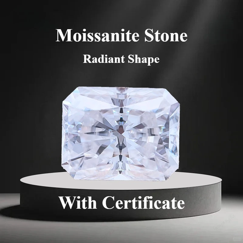 Moissanite Stone Radiant Cut D Color Lab Grown Gemstone for DIY Jewelry Making Materials Pass Diamond Tester with Certificate
Moissanite Stone Radiant Cut D Color Lab Grown Gemstone for DIY Jewelry Making Materials Pass Diamond Tester with Certificate