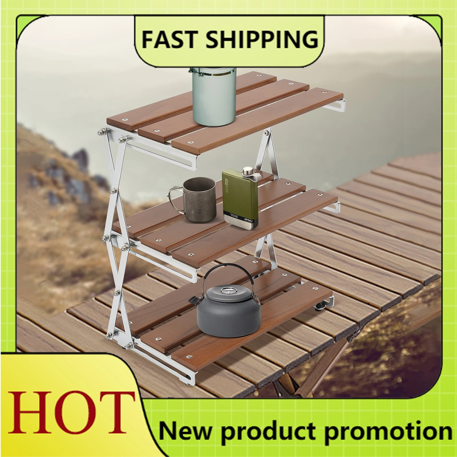 Modern Folding Storage Rack Portable Outdoor Cookware Storage 3 Tier Table Camping BBQ Space Saving Furniture
Modern Folding Storage Rack Portable Outdoor Cookware Storage 3 Tier Table Camping BBQ Space Saving Furniture