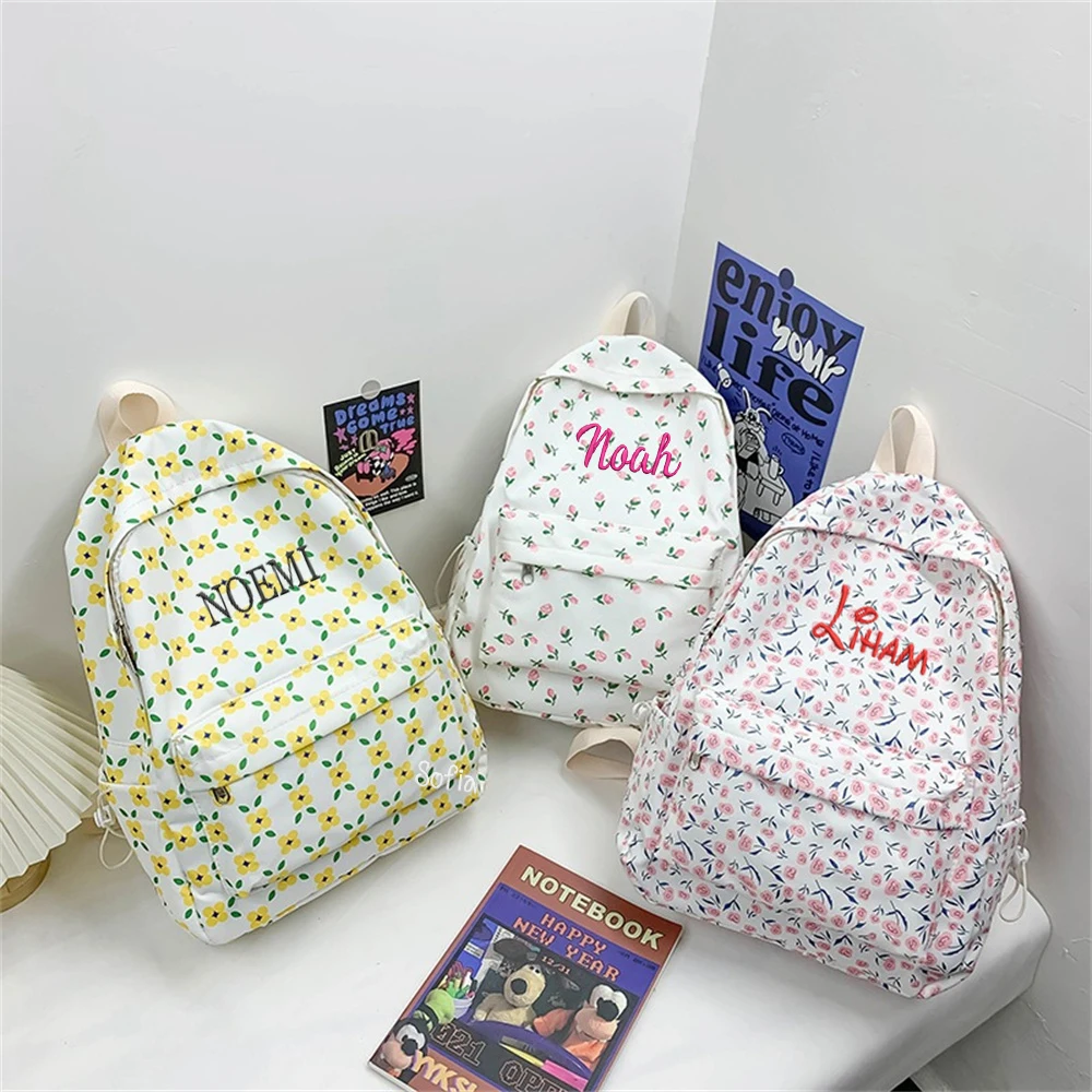 New Personalized Name Women's Backpack Floral Girls Backpack Custom Embroidered Casual Versatile Minimalist Outdoort Backpacks
New Personalized Name Women's Backpack Floral Girls Backpack Custom Embroidered Casual Versatile Minimalist Outdoort Backpacks