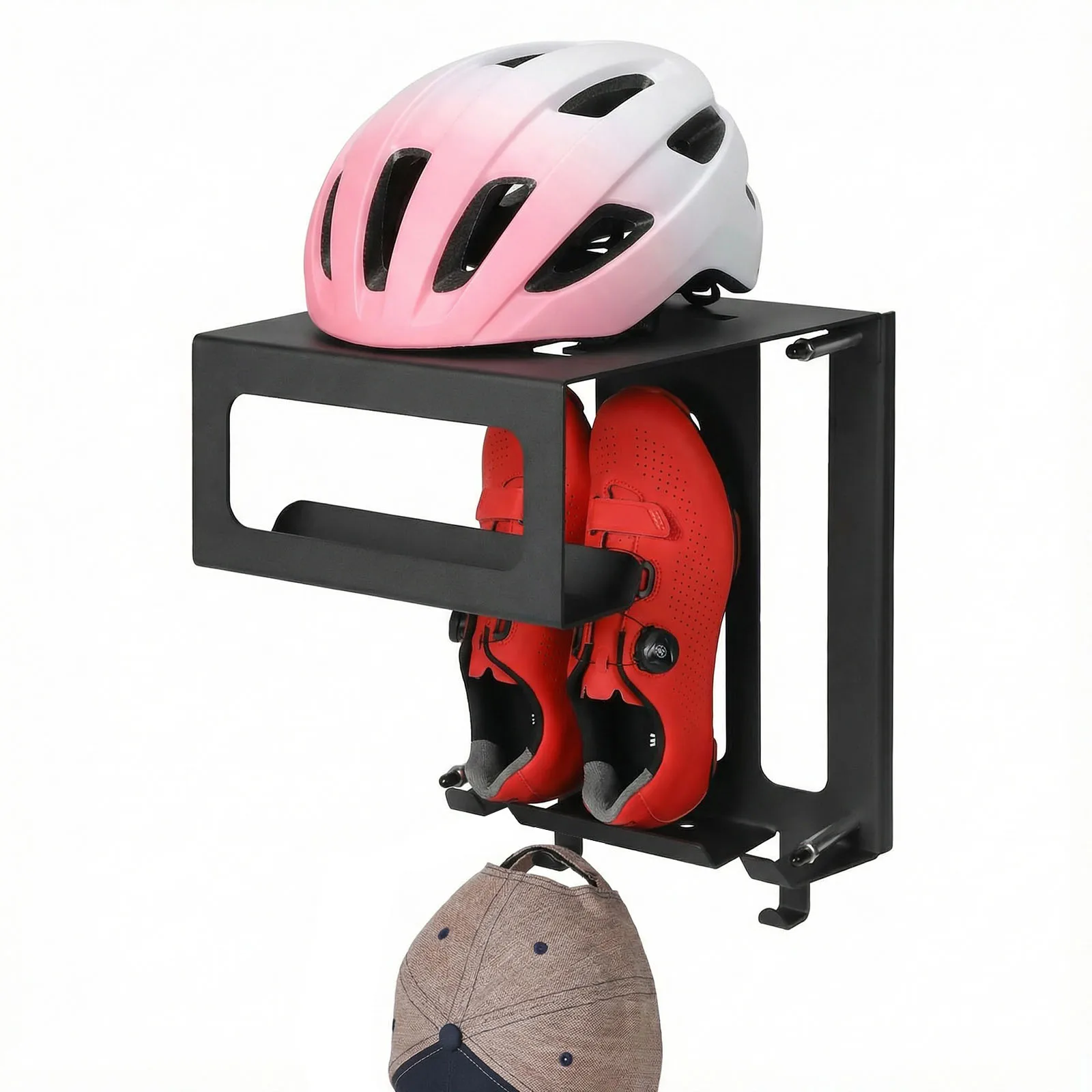 Bike Wall Mount Rack with Shelf and Hooks Cycling Wall Mounted Holder Hook Can Hold Up To 55 Lbs for Garage Or Indoor Use
Bike Wall Mount Rack with Shelf and Hooks Cycling Wall Mounted Holder Hook Can Hold Up To 55 Lbs for Garage Or Indoor Use