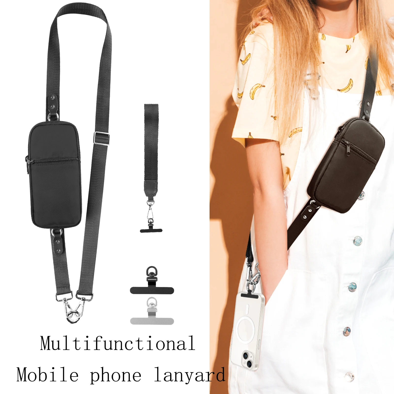 Mobile Phone Lanyard Equipped With A Large Capacity Storage Bag Adjustable Portable Mobile Phone Lanyard Suitable For Daily Use
Mobile Phone Lanyard Equipped With A Large Capacity Storage Bag Adjustable Portable Mobile Phone Lanyard Suitable For Daily Use
