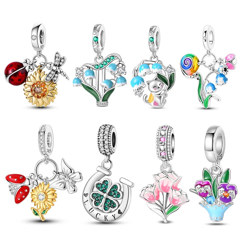 925 Silver Original Pendant Iridescent Lily Of Ladybug Charms Beads Fits 3mm Original Bracelet Womens DIY Fine Jewelry Gift Hot
925 Silver Original Pendant Iridescent Lily Of Ladybug Charms Beads Fits 3mm Original Bracelet Womens DIY Fine Jewelry Gift Hot