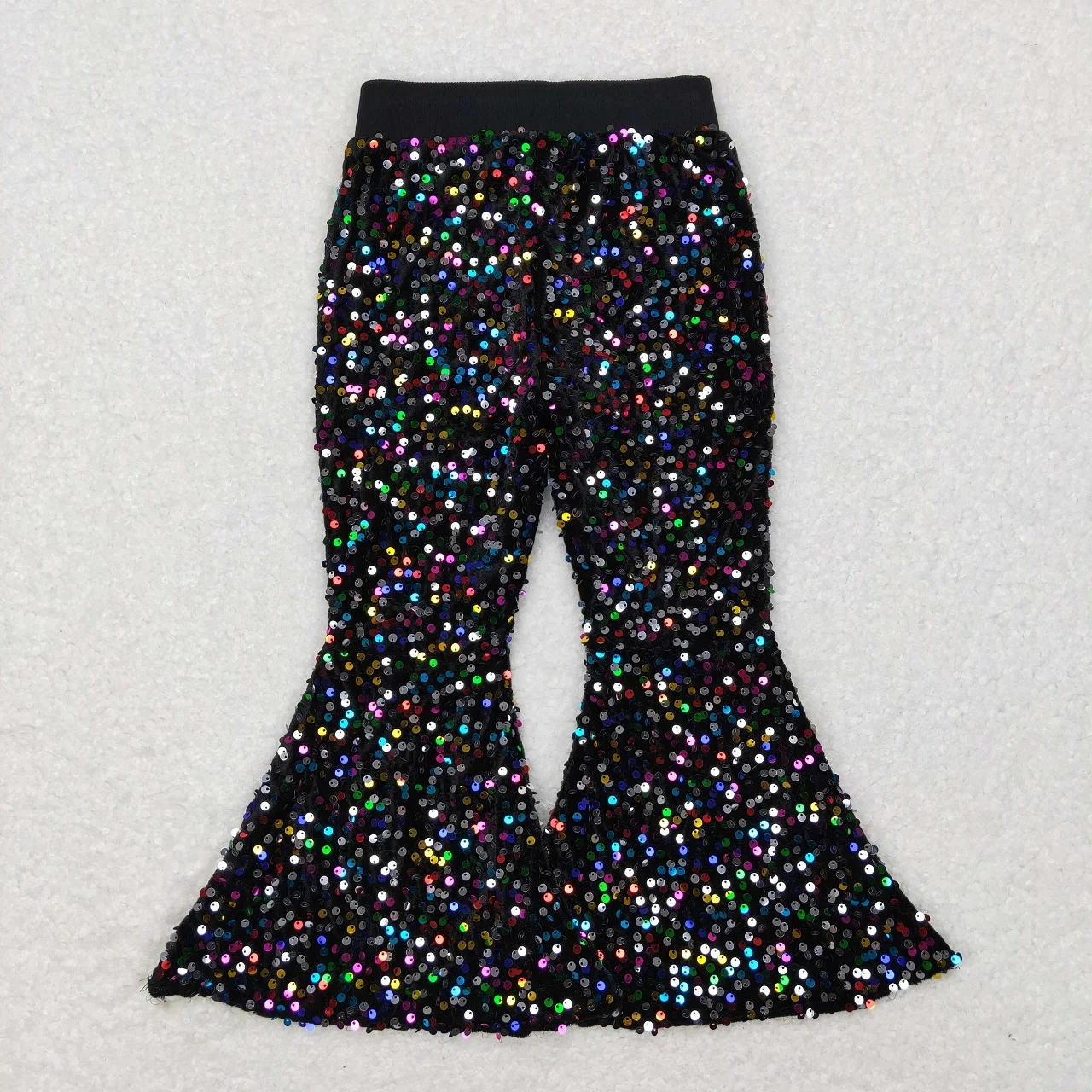 Wholesale Baby Girls Colorful Black Sequins Soft Trousers Children Bell Bottoms Pants Clothes Kids Boutique Clothing
Wholesale Baby Girls Colorful Black Sequins Soft Trousers Children Bell Bottoms Pants Clothes Kids Boutique Clothing