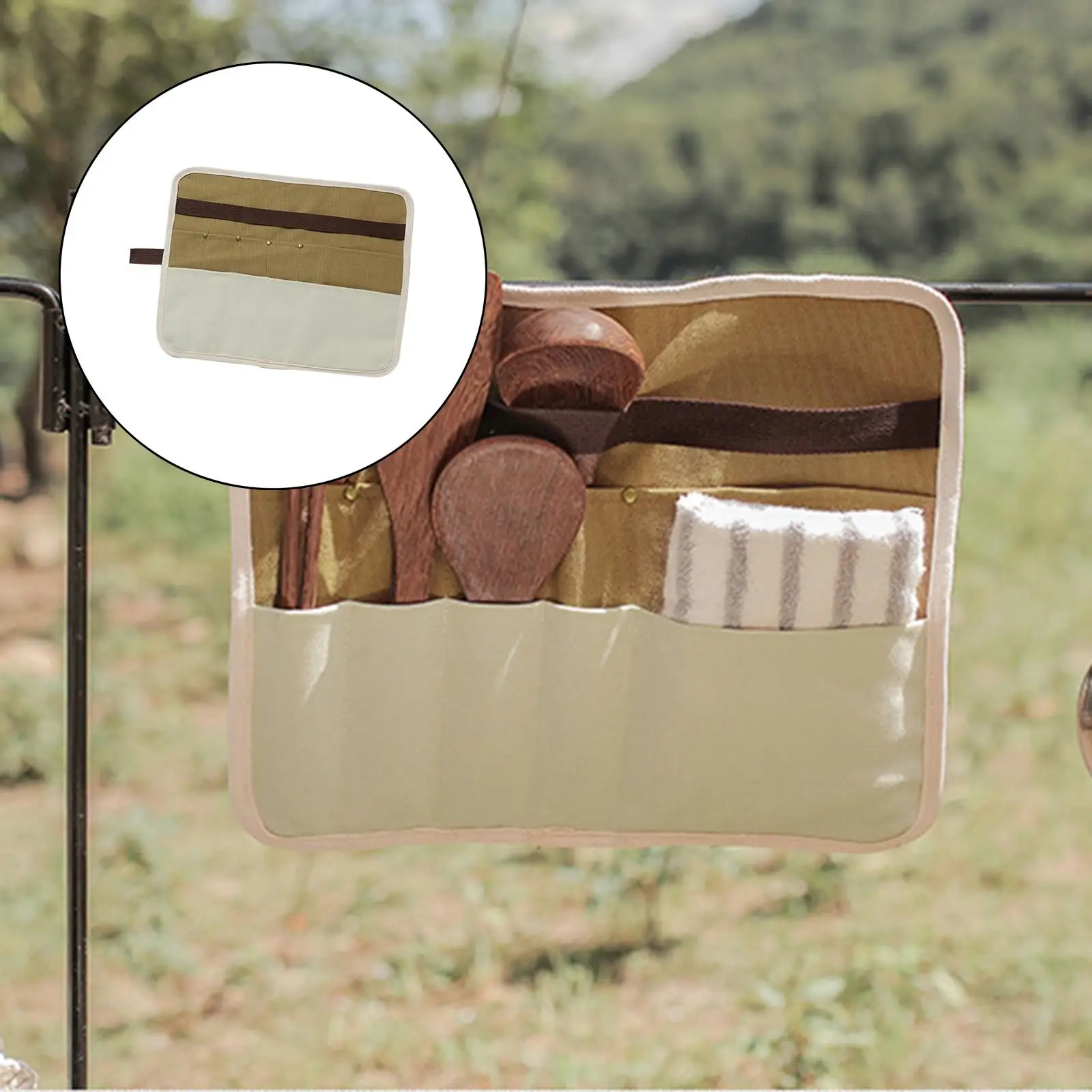 Tableware Storage Bag Canvas Outdoor Camping Picnic Barbecue BBQ Cookware Hanging Storage Bag
Tableware Storage Bag Canvas Outdoor Camping Picnic Barbecue BBQ Cookware Hanging Storage Bag