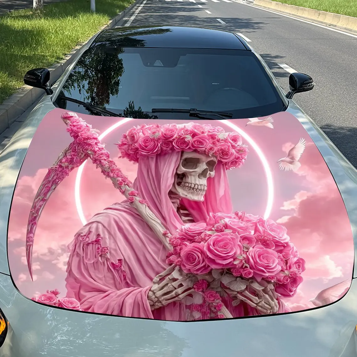 Pink Death Reaper Car Hood Decal Sticker - Durable Vinyl Wrap, Fit For Most Vehicles, Engine Protection & Stylish Automotive Ext
Pink Death Reaper Car Hood Decal Sticker - Durable Vinyl Wrap, Fit For Most Vehicles, Engine Protection & Stylish Automotive Ext