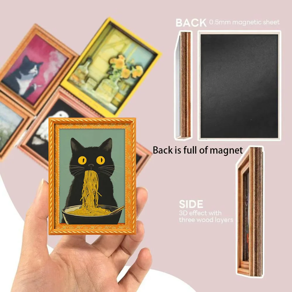 Vintage Black Cat Noodle Art Fridge Magnet, Cute Printed Refrigerator Sticker, Decorative Magnetic Ornament for Kitchen & Home
Vintage Black Cat Noodle Art Fridge Magnet, Cute Printed Refrigerator Sticker, Decorative Magnetic Ornament for Kitchen & Home