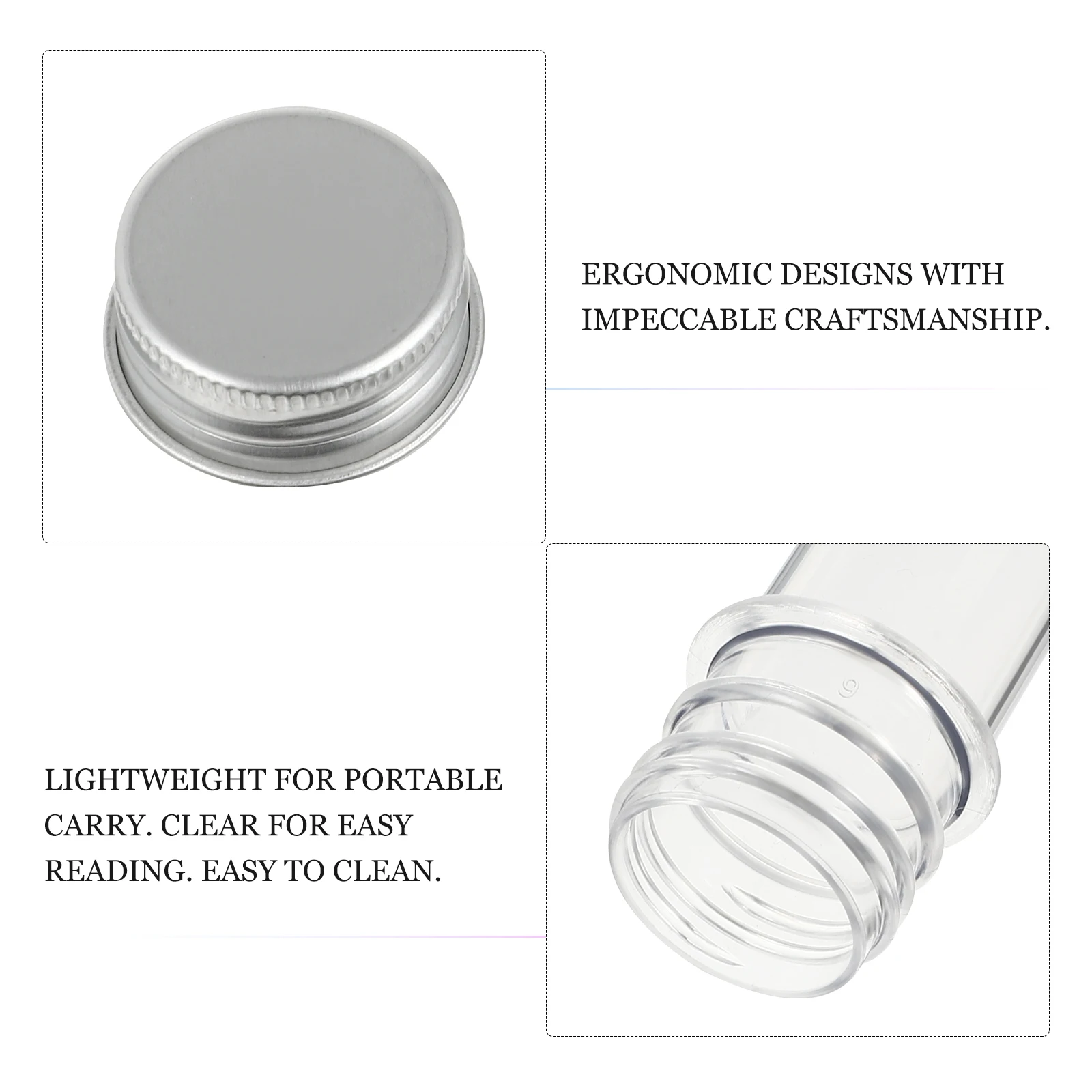 20 Pcs Test Tube Bottle Reusable Tubes Sample with Lids Candy Long Service Life Screw Top Caps Practicability
20 Pcs Test Tube Bottle Reusable Tubes Sample with Lids Candy Long Service Life Screw Top Caps Practicability