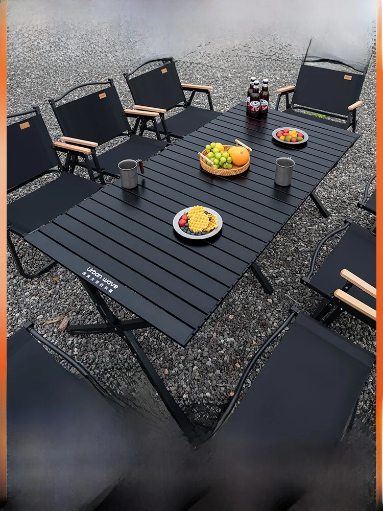 Outdoor Portable Folding Table Cam Chair Set Egg Roll Table Picnic Equipment Inteated Design Cact And Durable
Outdoor Portable Folding Table Cam Chair Set Egg Roll Table Picnic Equipment Inteated Design Cact And Durable
