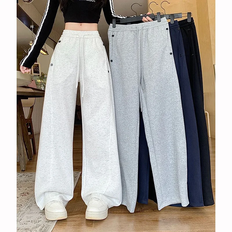 Girls Solid Loose Fit High Waist Trousers 2025 Classic Female Wide Leg Sweatpants Women Korean Fashion Casual Pants
Girls Solid Loose Fit High Waist Trousers 2025 Classic Female Wide Leg Sweatpants Women Korean Fashion Casual Pants