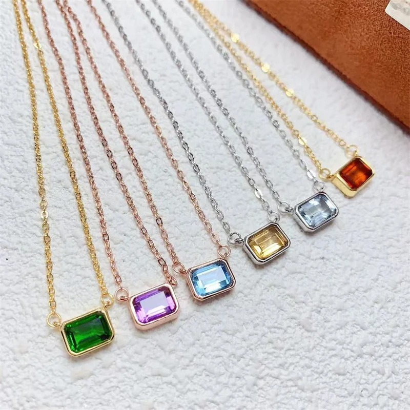 Real 925 Sterling Silver Necklace Pendant Aqumarine Fanta Garnet Chrome Diopside Citrine Gemstone for Women with Certificate
Real 925 Sterling Silver Necklace Pendant Aqumarine Fanta Garnet Chrome Diopside Citrine Gemstone for Women with Certificate