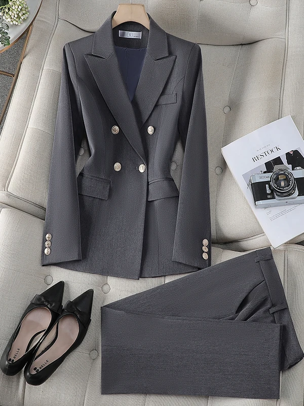 Gray Suit Jacket Women's Commute Style Slim Fit Professional Workwear Autumn Winter New Arrival Elegant Commuting Fashion
Gray Suit Jacket Women's Commute Style Slim Fit Professional Workwear Autumn Winter New Arrival Elegant Commuting Fashion
