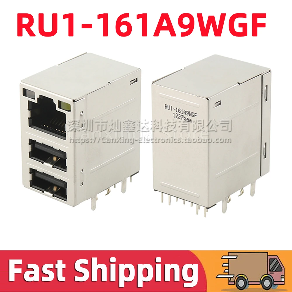 2pcs RU1-161A9WGF USB 2.0 RJ45 Jack Stack Network Port Tab Up LED Magnetic Filter Interface Connector 1000 Base-TX Fast Ethernet
2pcs RU1-161A9WGF USB 2.0 RJ45 Jack Stack Network Port Tab Up LED Magnetic Filter Interface Connector 1000 Base-TX Fast Ethernet