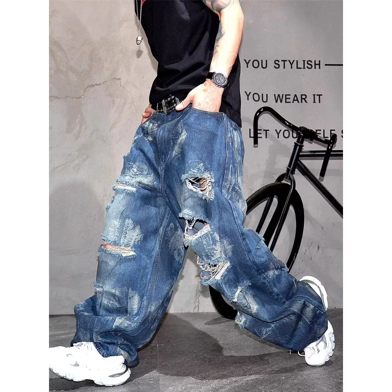Hip Hop Baggy Jeans Men Distressed Ripped Denim Pants Korean Streetwear Oversized Stacked Vintage Wash Trousers Man Clothes
Hip Hop Baggy Jeans Men Distressed Ripped Denim Pants Korean Streetwear Oversized Stacked Vintage Wash Trousers Man Clothes