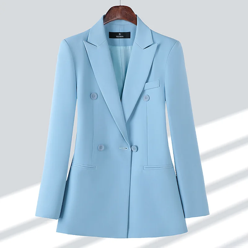 Blue Blazer Women Autumn Winter New Temperament Professional Formal Jacket Coat Casual Long-sleeved Suit Female Tops Outerwear
Blue Blazer Women Autumn Winter New Temperament Professional Formal Jacket Coat Casual Long-sleeved Suit Female Tops Outerwear