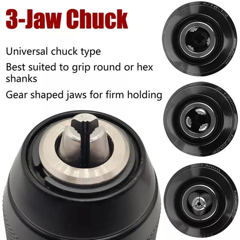 Handle Keyless Drill Chuck 1/2-20UNF 13mm Adapter Chuck And Converter Drill Chuck Driver Hex Power Tool
Handle Keyless Drill Chuck 1/2-20UNF 13mm Adapter Chuck And Converter Drill Chuck Driver Hex Power Tool