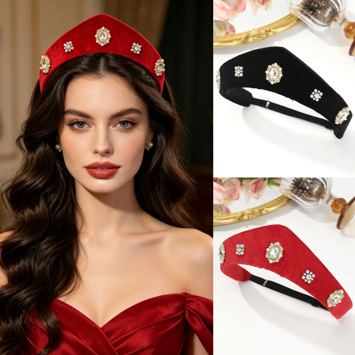1pc Classic Velvet Crown Headband Women Vintage Party Headwear Fashion Red Black Hair Hoop Wide Hairband Girls Hair Accessories
1pc Classic Velvet Crown Headband Women Vintage Party Headwear Fashion Red Black Hair Hoop Wide Hairband Girls Hair Accessories