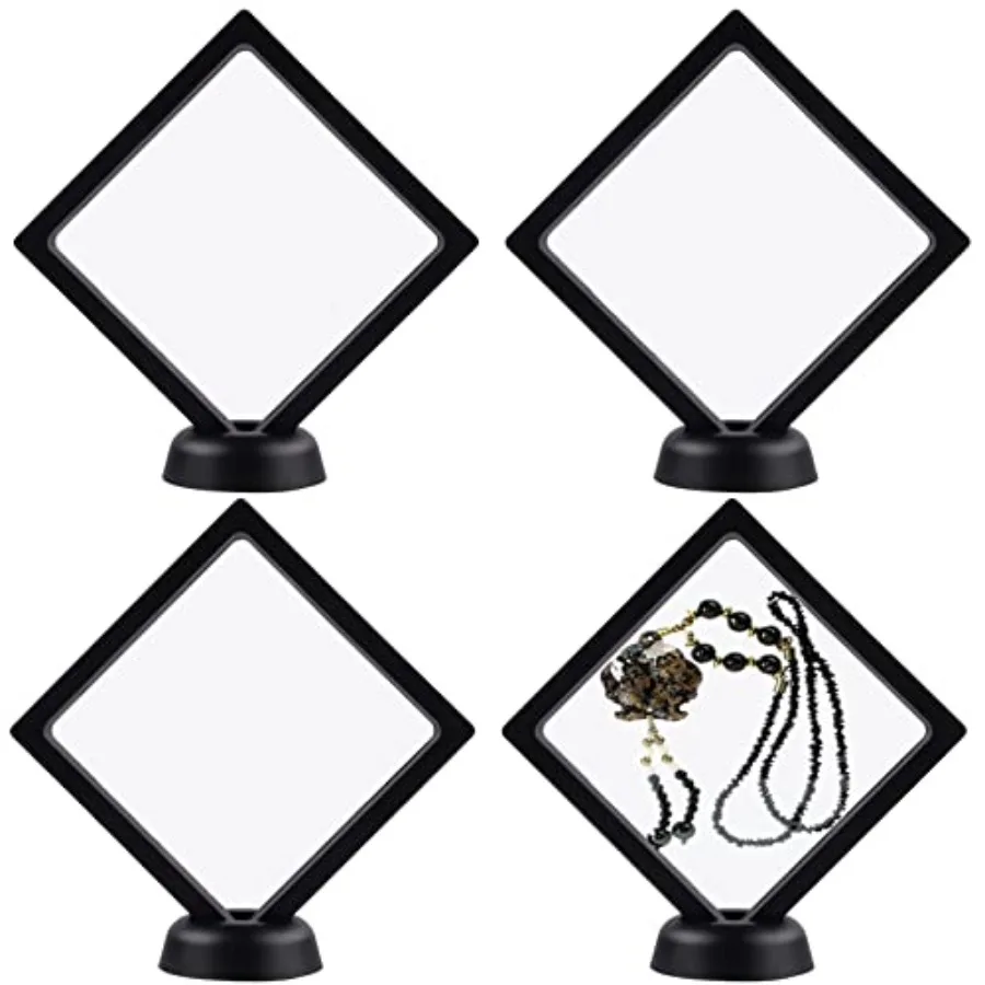 4Pcs 3D Floatg Frame Display Holder Stands, Black for Rg Necklace Bracelet Earrg Military Challenge Co
4Pcs 3D Floatg Frame Display Holder Stands, Black for Rg Necklace Bracelet Earrg Military Challenge Co