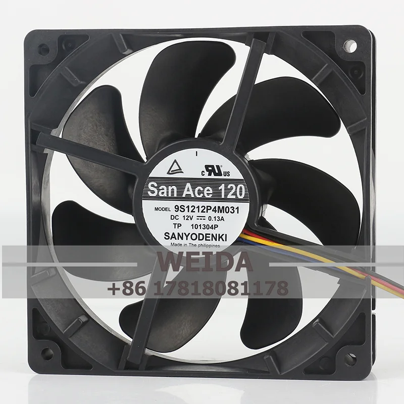 9S1212P4M031 Sanyo 12025 Mute 4-wire PWM 12V DC 0.13A Chassis cooling fan 12CM 120 x 120 x 25MM
9S1212P4M031 Sanyo 12025 Mute 4-wire PWM 12V DC 0.13A Chassis cooling fan 12CM 120 x 120 x 25MM