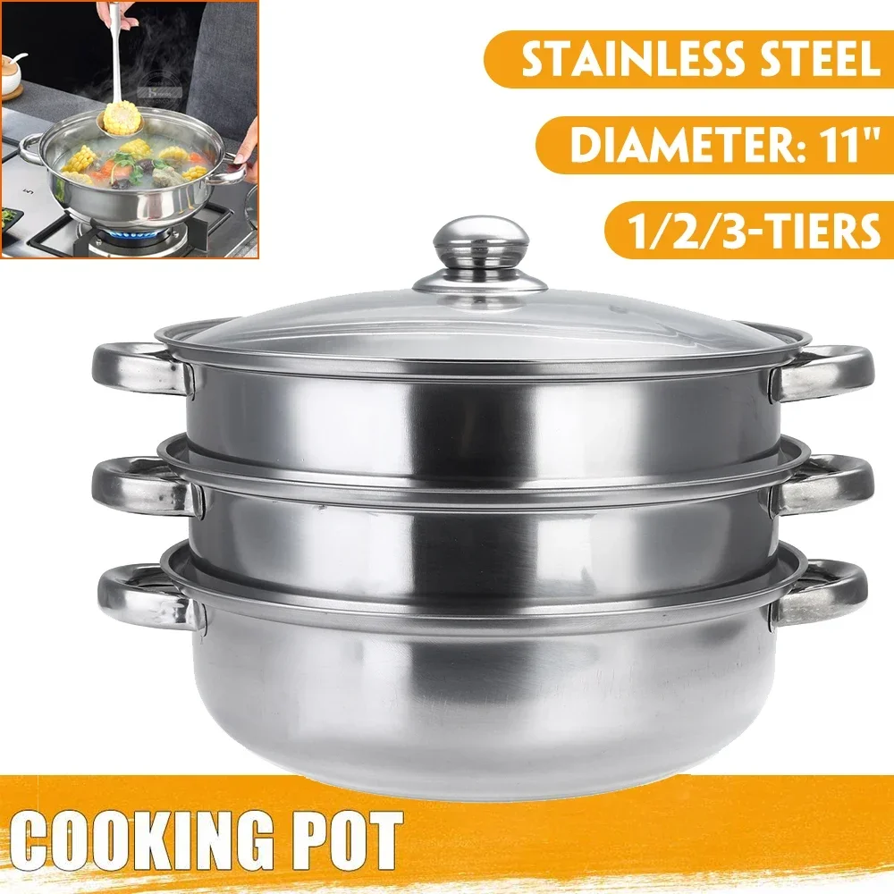 2 Layer Stainless Steel Pots Stockpot Hotpot Induction Steaming Food Steamer Pan Household Cooking Pot Kitchen Steamer Cooker
2 Layer Stainless Steel Pots Stockpot Hotpot Induction Steaming Food Steamer Pan Household Cooking Pot Kitchen Steamer Cooker