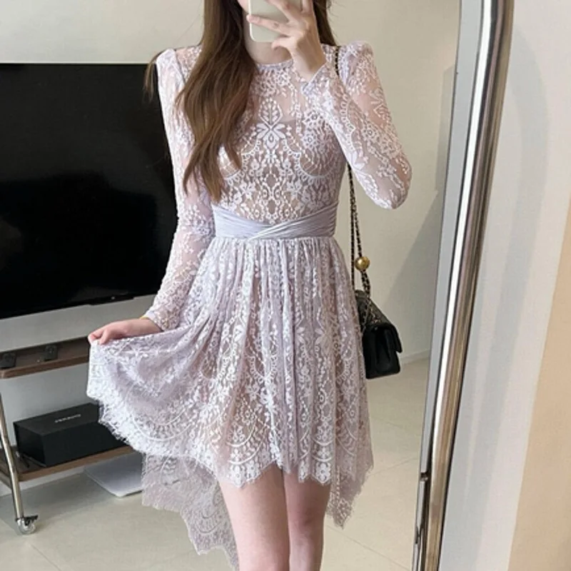 Spring Summer New Arrival Women's Purple Long Sve round Ne Asymmetrical Lace Dr High Waist Knitted Thi Summer Dr
Spring Summer New Arrival Women's Purple Long Sve round Ne Asymmetrical Lace Dr High Waist Knitted Thi Summer Dr