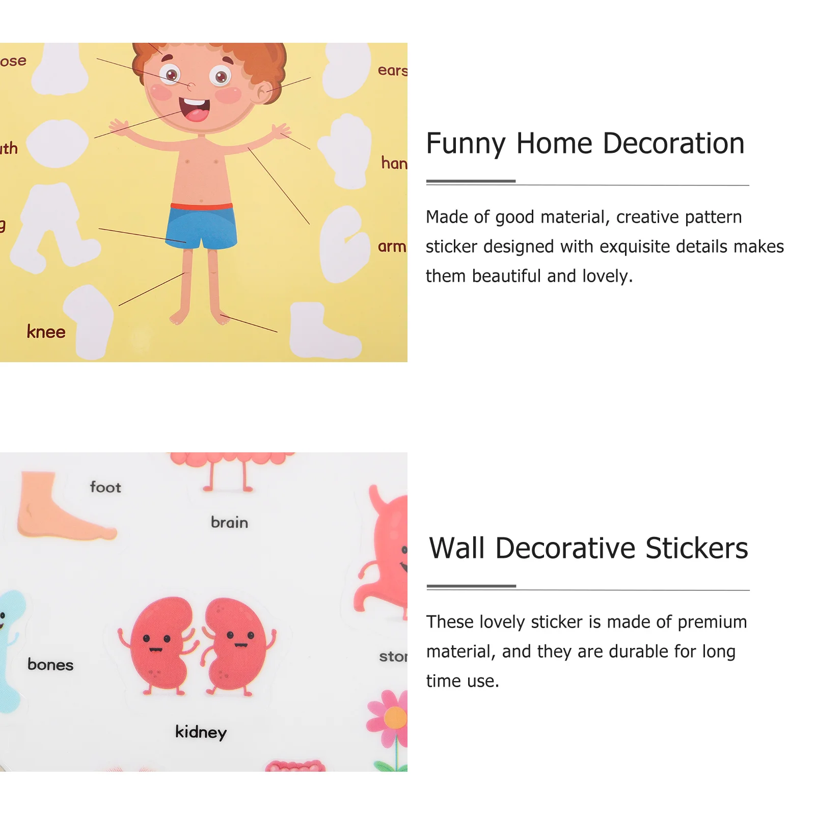 MERRYHAPY Kids Human Organs Stickers Set Educational Wall Decals for Children Room Bedroom Living Room Decorative Art
MERRYHAPY Kids Human Organs Stickers Set Educational Wall Decals for Children Room Bedroom Living Room Decorative Art