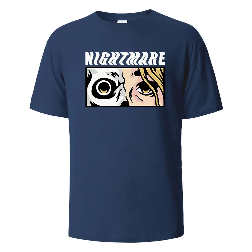 Nightmare Printing T-shirt For Men Wowen 100% Cotton Summer Comfortable Breathable Short-Sleeved Basic Tops O-neck Oversize Tees
Nightmare Printing T-shirt For Men Wowen 100% Cotton Summer Comfortable Breathable Short-Sleeved Basic Tops O-neck Oversize Tees