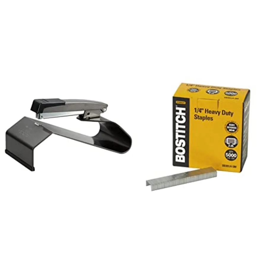 Office No-Jam Booklet Stapler, 20 Sheets, Easy Book Binding, Black B440SB and Heavy Duty Premium Staples, 2-25 Sheets, 0.25 Inc
Office No-Jam Booklet Stapler, 20 Sheets, Easy Book Binding, Black B440SB and Heavy Duty Premium Staples, 2-25 Sheets, 0.25 Inc