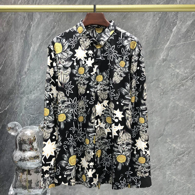 High Quality Casual Flower Print Shirt Streetwear Color Contrast Print Shirt Fall Men Long Sleeve Shirt Social Party Blouse
High Quality Casual Flower Print Shirt Streetwear Color Contrast Print Shirt Fall Men Long Sleeve Shirt Social Party Blouse