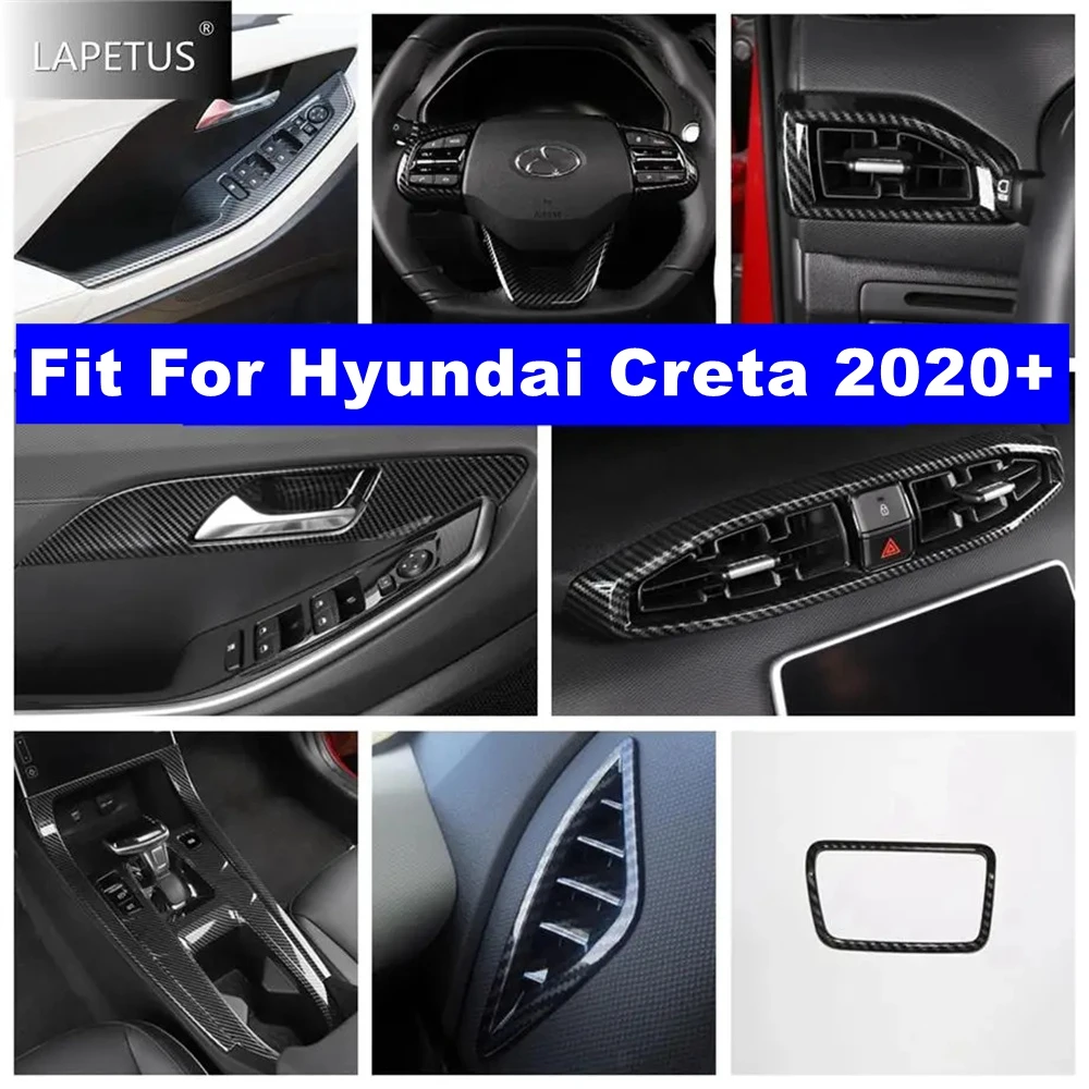 For Hyundai Creta 2020 2021 2022 ABS Car Dashboard Air AC / Window Lift / Cup Holder Panel Cover Trim Carbon Fiber Accessories
For Hyundai Creta 2020 2021 2022 ABS Car Dashboard Air AC / Window Lift / Cup Holder Panel Cover Trim Carbon Fiber Accessories