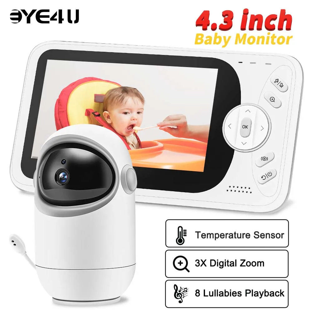 4.3 Inch Video Baby Monitor With Camera PTZ Zoom Two-way Audio Night Vision Babyphone Cam Video Surveillance Temperature display
4.3 Inch Video Baby Monitor With Camera PTZ Zoom Two-way Audio Night Vision Babyphone Cam Video Surveillance Temperature display