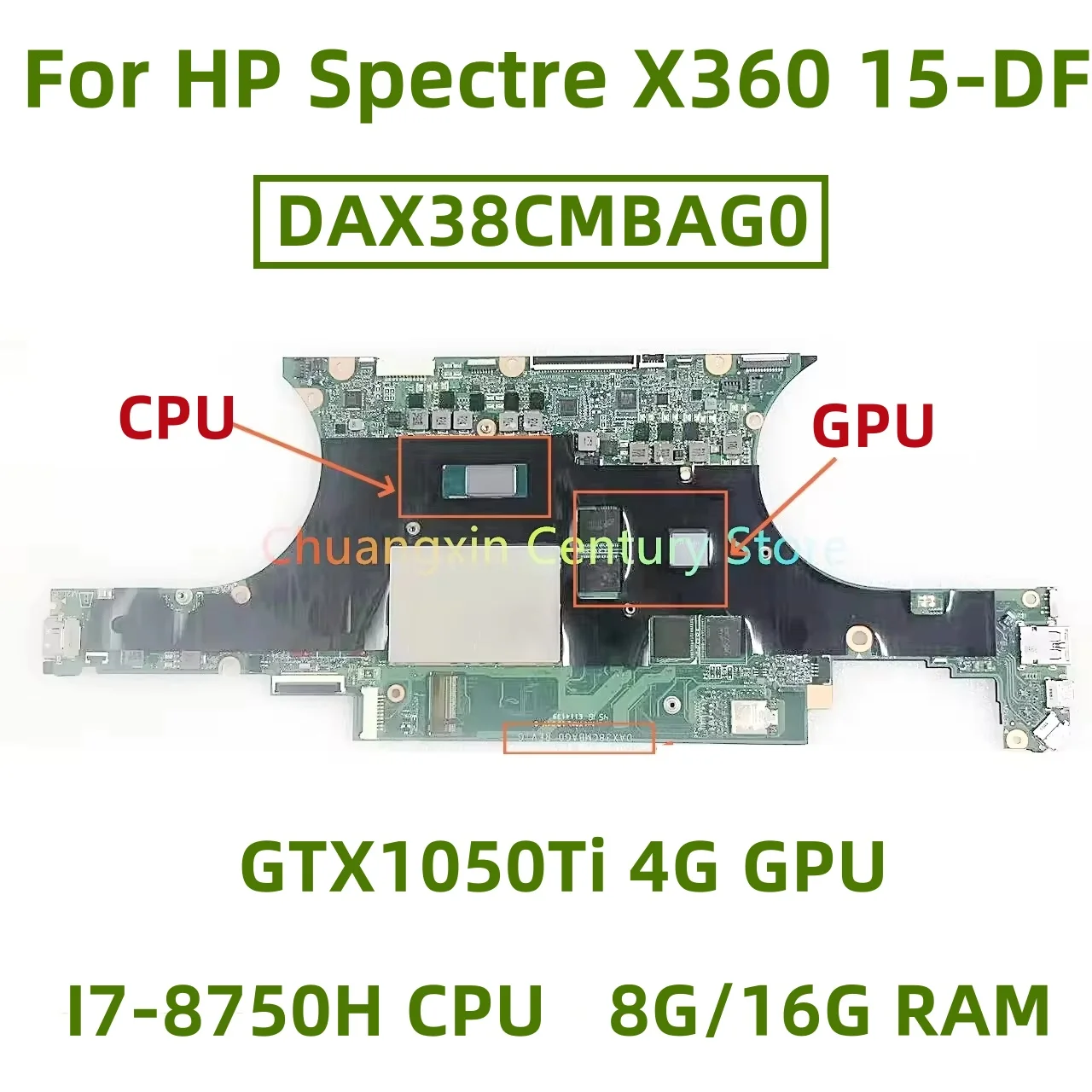 DAX38CMBAG0 Motherboard is suitable for HP Spectre X360 15-DF laptop with I7-8750H CPU 8G/16G RAM GTX1050Ti 4G GPU 100% test ok
DAX38CMBAG0 Motherboard is suitable for HP Spectre X360 15-DF laptop with I7-8750H CPU 8G/16G RAM GTX1050Ti 4G GPU 100% test ok