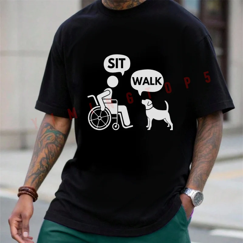 Sit& Walk Wheelchair And Dog Pattern Motorcycle T-Shirt Motorrad Fans New Fashion Summer Cotton Men Short Sleeve O-Neck Tee
Sit& Walk Wheelchair And Dog Pattern Motorcycle T-Shirt Motorrad Fans New Fashion Summer Cotton Men Short Sleeve O-Neck Tee