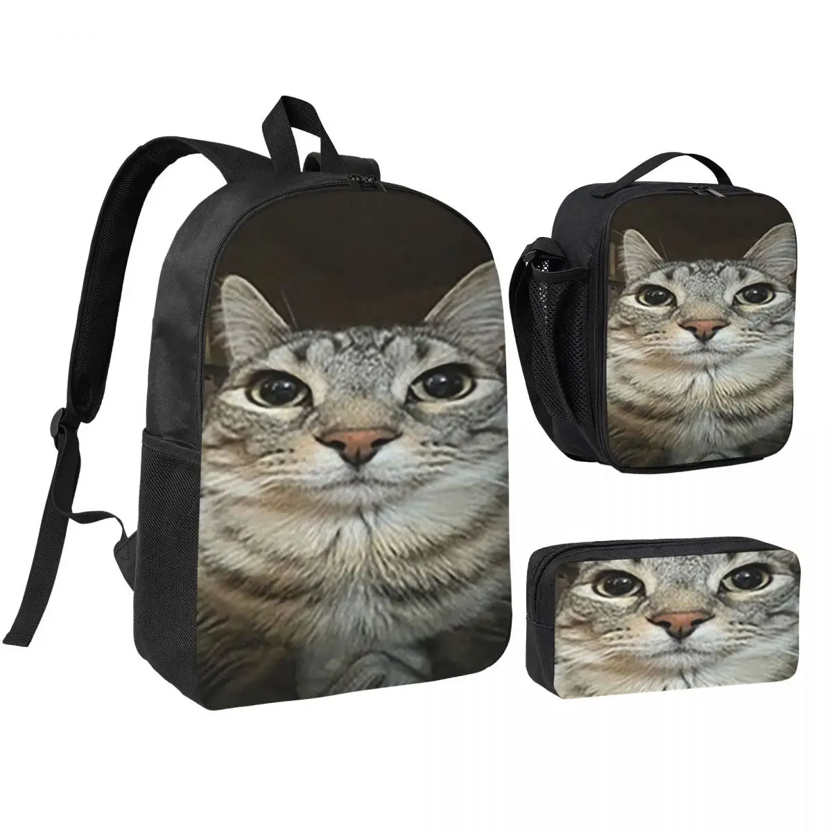 Cat Looking Directly At You Backpack Boys Girls BookBag School Bag Laptop Shoulder Bags 3ps Insulated Lunch Bag Pencil Case
Cat Looking Directly At You Backpack Boys Girls BookBag School Bag Laptop Shoulder Bags 3ps Insulated Lunch Bag Pencil Case