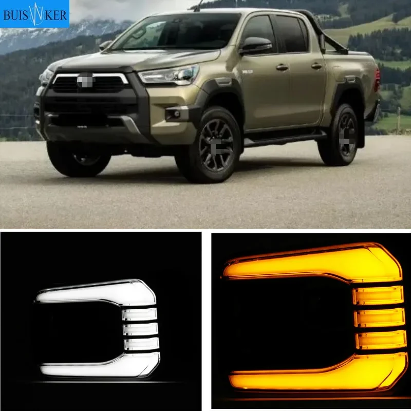 1 Pair For Toyota Hilux Revo Rocco 2020 2021 Car LED Daytime Running Light Turn Yellow Signal Relay 12V DRL Daylight
1 Pair For Toyota Hilux Revo Rocco 2020 2021 Car LED Daytime Running Light Turn Yellow Signal Relay 12V DRL Daylight