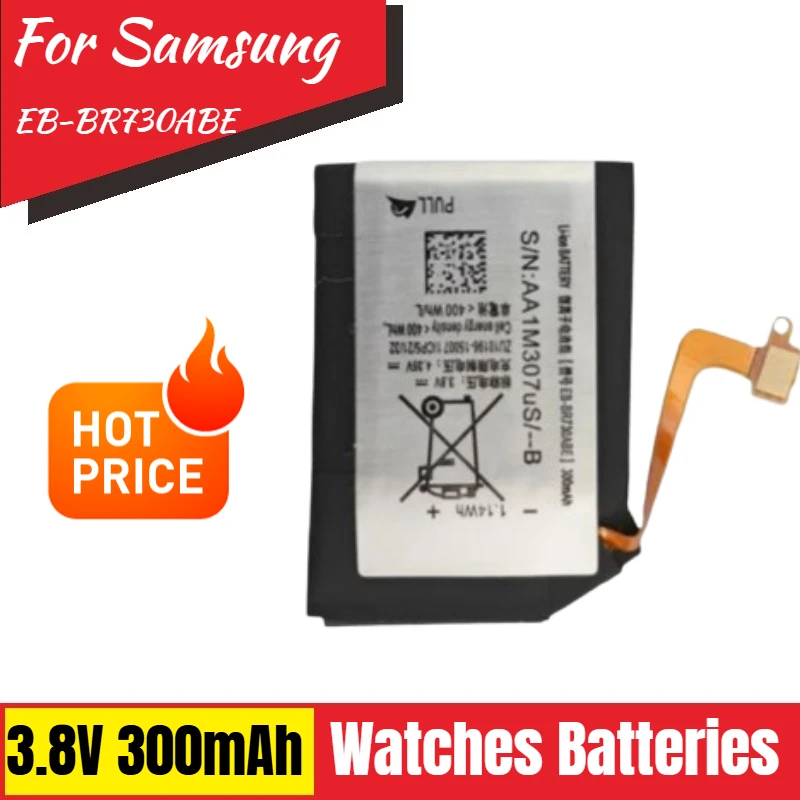 3.8V 300mAh EB-BR730ABE Watches Batteries for Samsung Gear Sport SM-R600 S2 3G SM-R730A/R730S/R730V/R730T/R735T New High Quality
3.8V 300mAh EB-BR730ABE Watches Batteries for Samsung Gear Sport SM-R600 S2 3G SM-R730A/R730S/R730V/R730T/R735T New High Quality