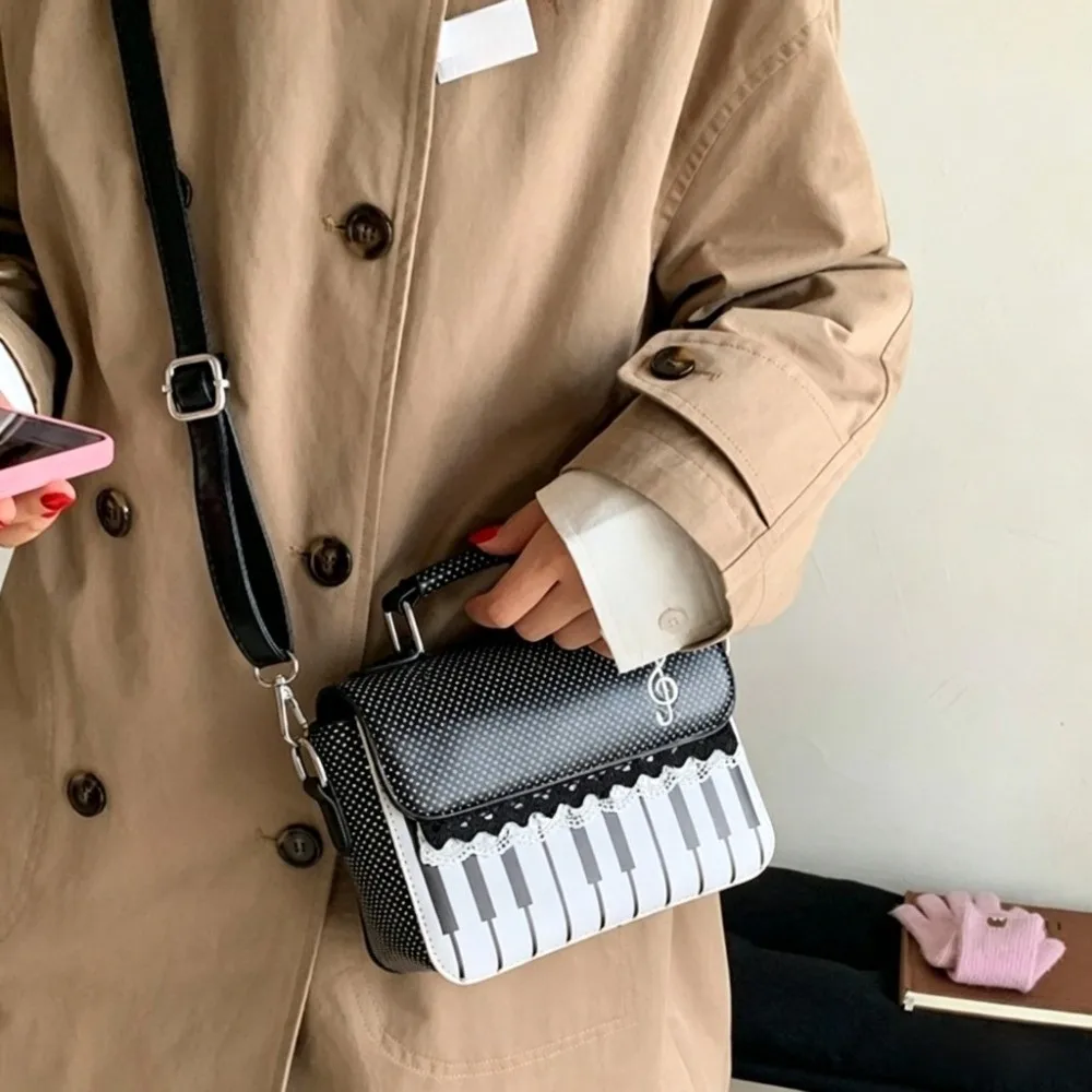 PU Leather Piano Note Crossbody Bag Polka Dot Contrast Color Square Shoulder Bag Flip Zipper Embroidered Handbag Daily Use
PU Leather Piano Note Crossbody Bag Polka Dot Contrast Color Square Shoulder Bag Flip Zipper Embroidered Handbag Daily Use